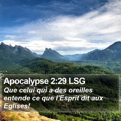 Apocalypse 2:29 LSG Bible Verse Image