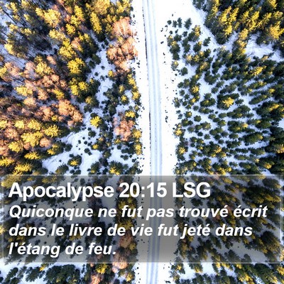 Apocalypse 20:15 LSG Bible Verse Image