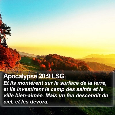 Apocalypse 20:9 LSG Bible Verse Image