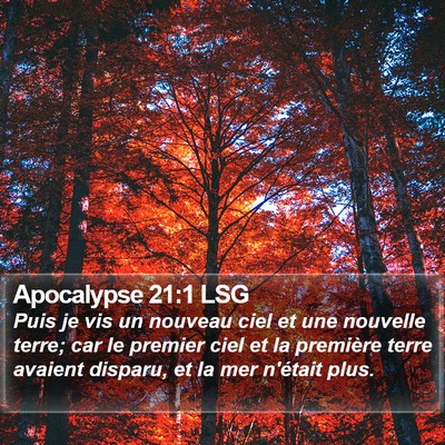 Apocalypse 21:1 LSG Bible Verse Image
