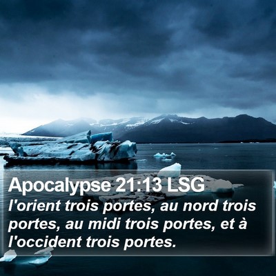 Apocalypse 21:13 LSG Bible Verse Image