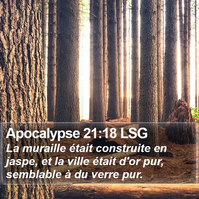 Apocalypse 21:18 LSG Bible Verse Image