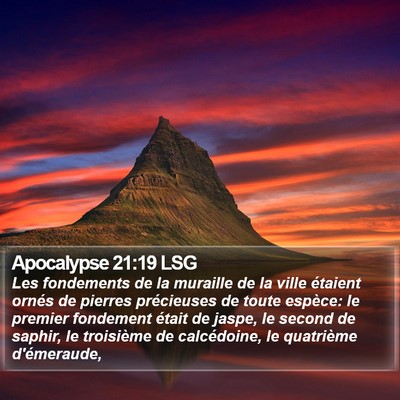 Apocalypse 21:19 LSG Bible Verse Image