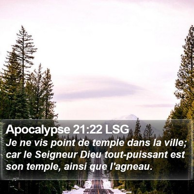 Apocalypse 21:22 LSG Bible Verse Image