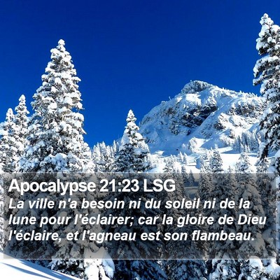Apocalypse 21:23 LSG Bible Verse Image