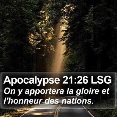 Apocalypse 21:26 LSG Bible Verse Image