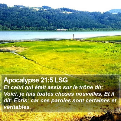Apocalypse 21:5 LSG Bible Verse Image