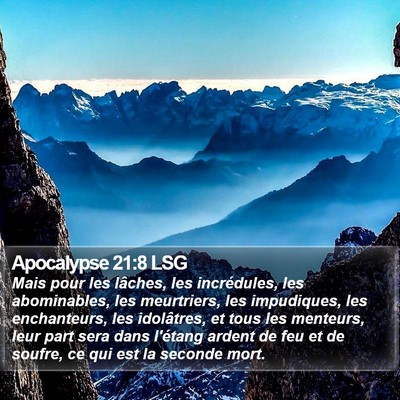 Apocalypse 21:8 LSG Bible Verse Image