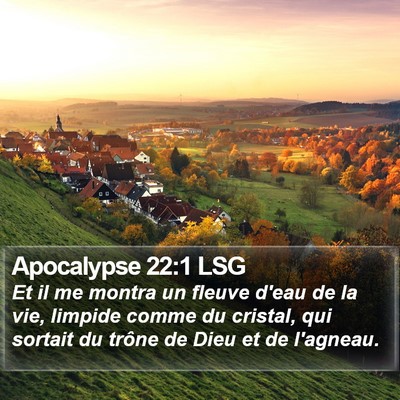 Apocalypse 22:1 LSG Bible Verse Image