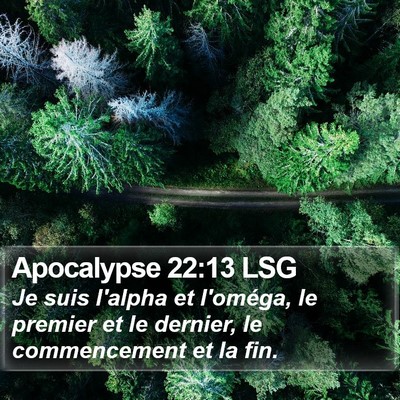 Apocalypse 22:13 LSG Bible Verse Image