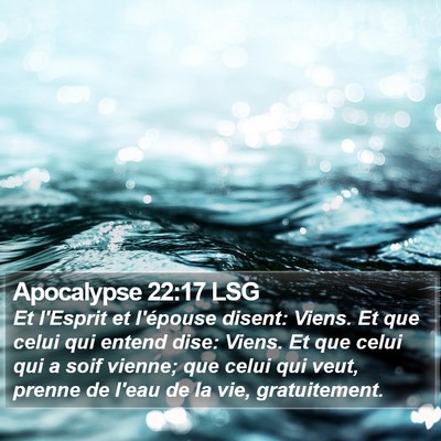 Apocalypse 22:17 LSG Bible Verse Image