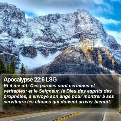 Apocalypse 22:6 LSG Bible Verse Image