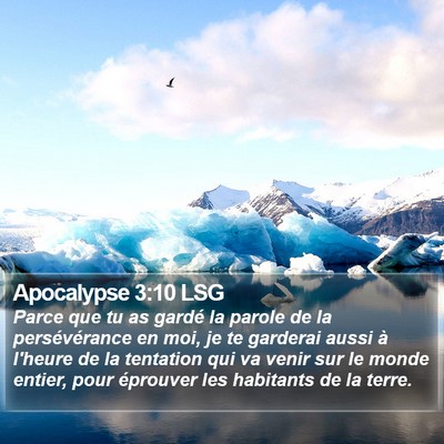 Apocalypse 3:10 LSG Bible Verse Image