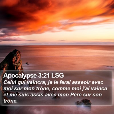 Apocalypse 3:21 LSG Bible Verse Image