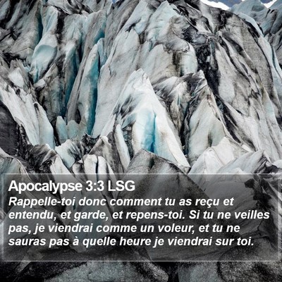 Apocalypse 3:3 LSG Bible Verse Image
