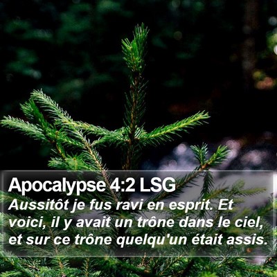 Apocalypse 4:2 LSG Bible Verse Image