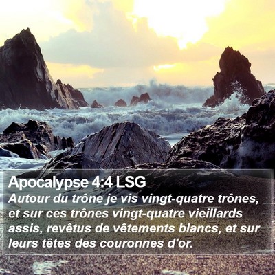 Apocalypse 4:4 LSG Bible Verse Image