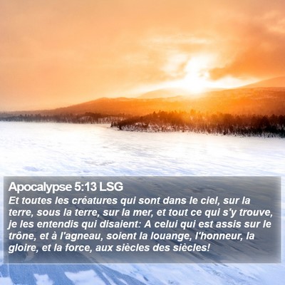 Apocalypse 5:13 LSG Bible Verse Image