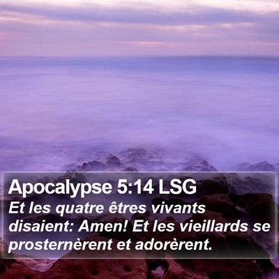 Apocalypse 5:14 LSG Bible Verse Image