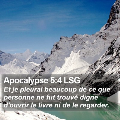 Apocalypse 5:4 LSG Bible Verse Image