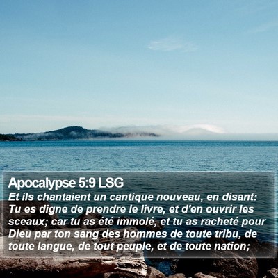 Apocalypse 5:9 LSG Bible Verse Image