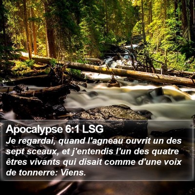 Apocalypse 6:1 LSG Bible Verse Image