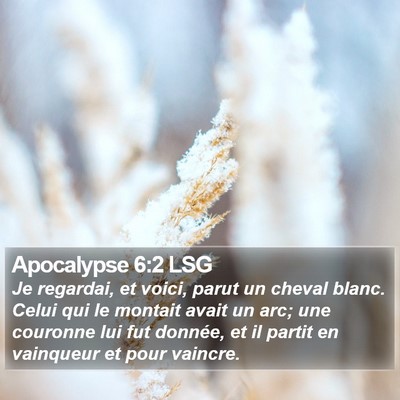 Apocalypse 6:2 LSG Bible Verse Image