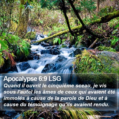 Apocalypse 6:9 LSG Bible Verse Image