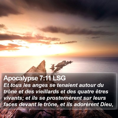 Apocalypse 7:11 LSG Bible Verse Image