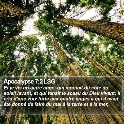 Apocalypse 7:2 LSG Bible Verse Image
