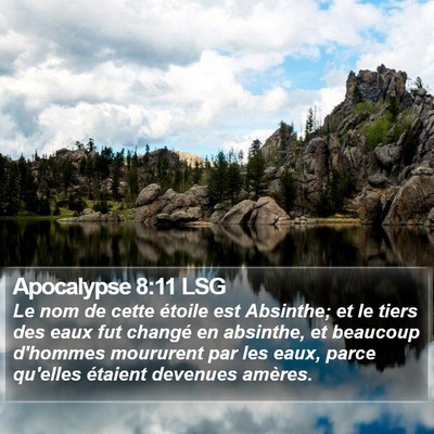 Apocalypse 8:11 LSG Bible Verse Image