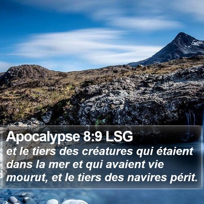 Apocalypse 8:9 LSG Bible Verse Image
