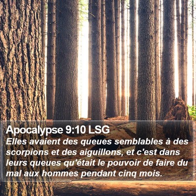 Apocalypse 9:10 LSG Bible Verse Image