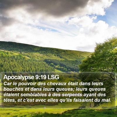Apocalypse 9:19 LSG Bible Verse Image
