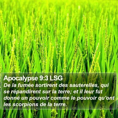 Apocalypse 9:3 LSG Bible Verse Image
