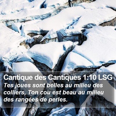Cantique des Cantiques 1:10 LSG Bible Verse Image