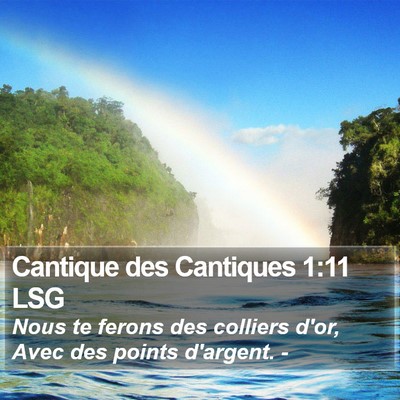 Cantique des Cantiques 1:11 LSG Bible Verse Image
