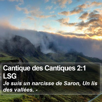 Cantique des Cantiques 2:1 LSG Bible Verse Image