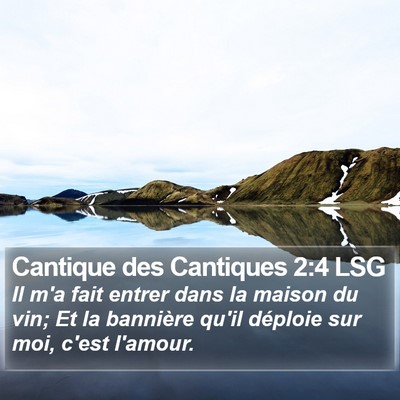 Cantique des Cantiques 2:4 LSG Bible Verse Image