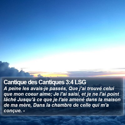 Cantique des Cantiques 3:4 LSG Bible Verse Image