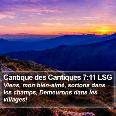 Cantique des Cantiques 7:11 LSG Bible Verse Image