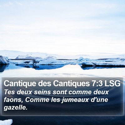 Cantique des Cantiques 7:3 LSG Bible Verse Image
