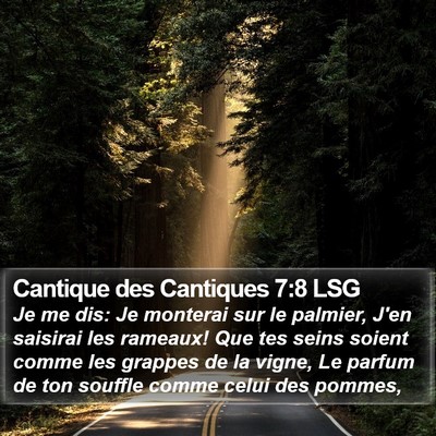 Cantique des Cantiques 7:8 LSG Bible Verse Image