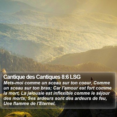 Cantique des Cantiques 8:6 LSG Bible Verse Image