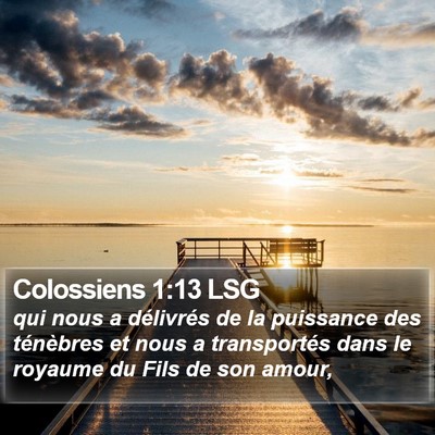 Colossiens 1:13 LSG Bible Verse Image