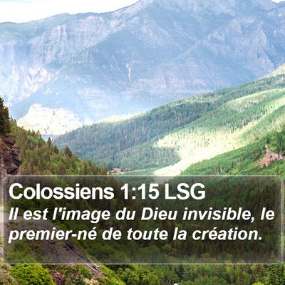 Colossiens 1:15 LSG Bible Verse Image