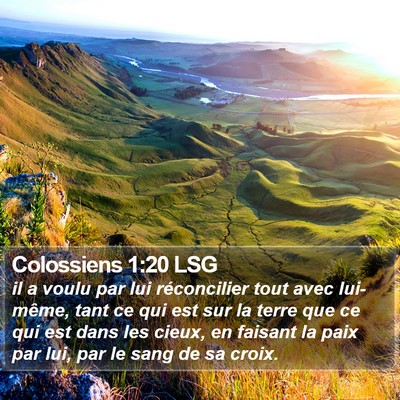Colossiens 1:20 LSG Bible Verse Image