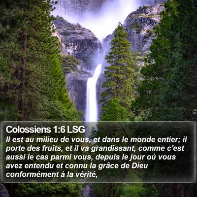Colossiens 1:6 LSG Bible Verse Image