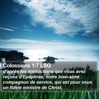 Colossiens 1:7 LSG Bible Verse Image