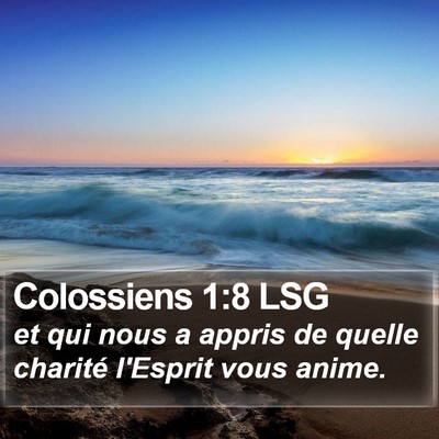 Colossiens 1:8 LSG Bible Verse Image